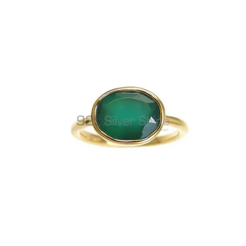 Semi Precious Green Onyx Gemstone Rings In 925 Sterling Silver 925SR3830_0