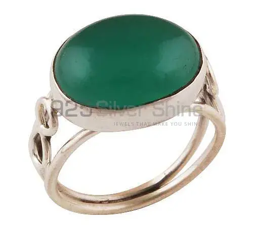 Semi Precious Green Onyx Gemstone Rings Manufacturer In 925 Sterling Silver Jewelry 925SR2743