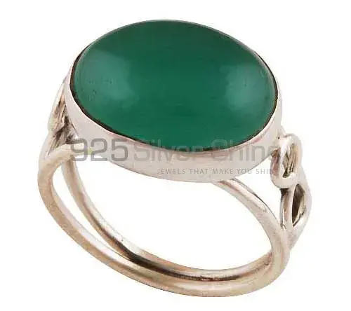 Semi Precious Green Onyx Gemstone Rings In 925 Sterling Silver Jewelry 925SR2743_1