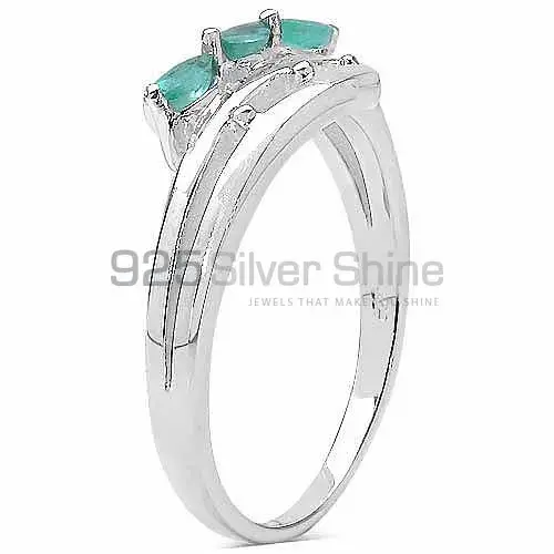 Semi Precious Green Onyx Gemstone Rings In 925 Sterling Silver Jewelry 925SR3311