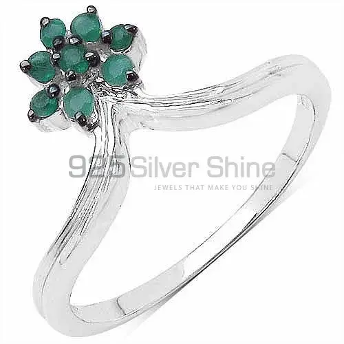 Semi Precious Green Onyx Gemstone Rings Wholesaler In 925 Sterling Silver Jewelry 925SR3302