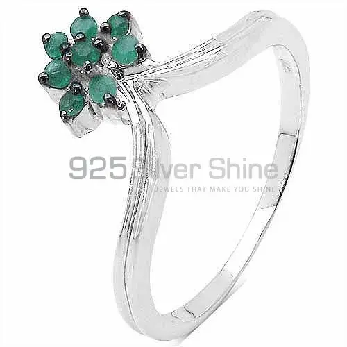 Semi Precious Green Onyx Gemstone Rings In 925 Sterling Silver Jewelry 925SR3302_2