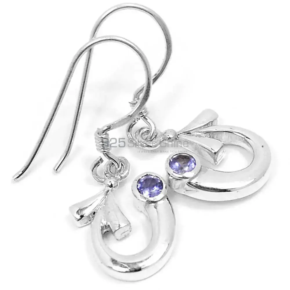 Semi Precious Iolite Gemstone Earrings Wholesaler In 925 Sterling Silver Jewelry 925SE649