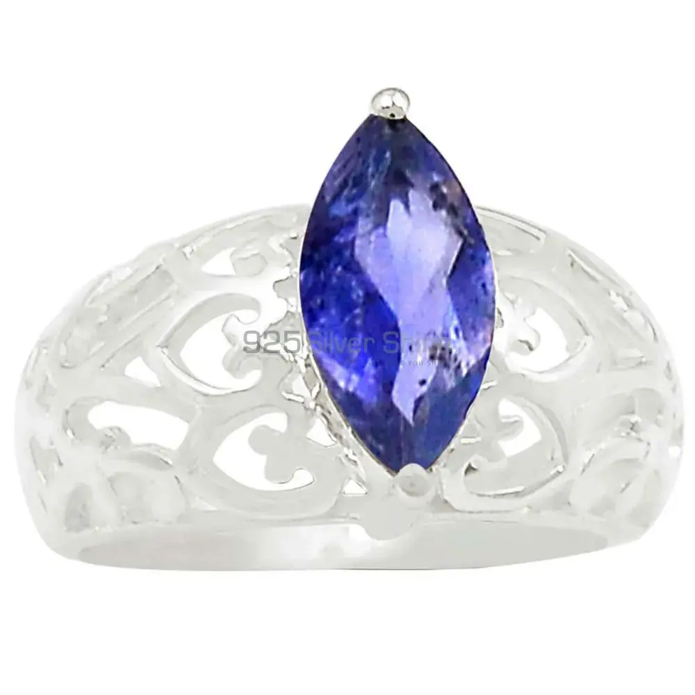 Filigree Design Sterling Silver Iolite Rings 925SR078-3