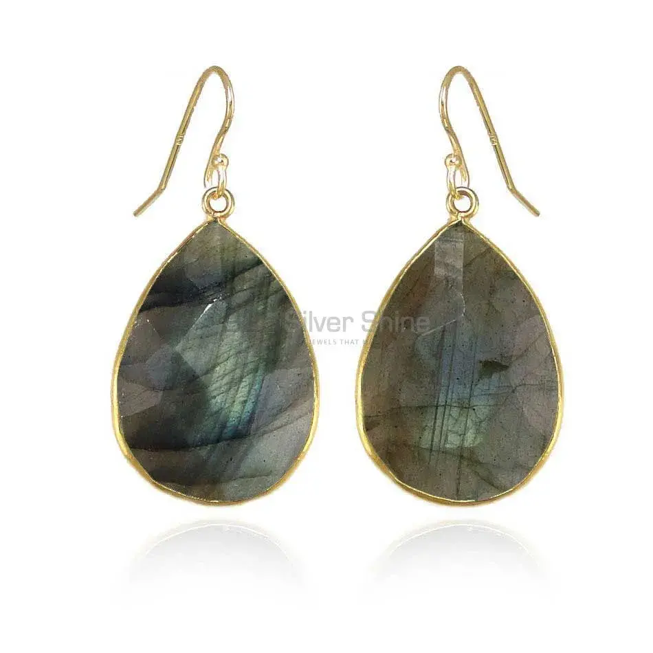 Semi Precious Labradorite Gemstone Earrings In Solid 925 Silver 925SE1926_0