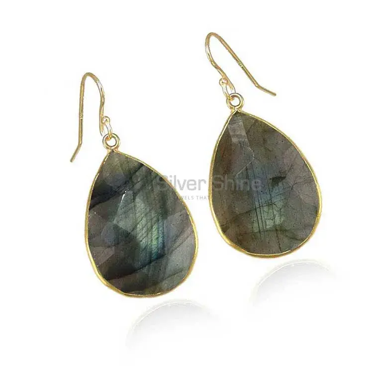 Semi Precious Labradorite Gemstone Earrings In Solid 925 Silver 925SE1926_0