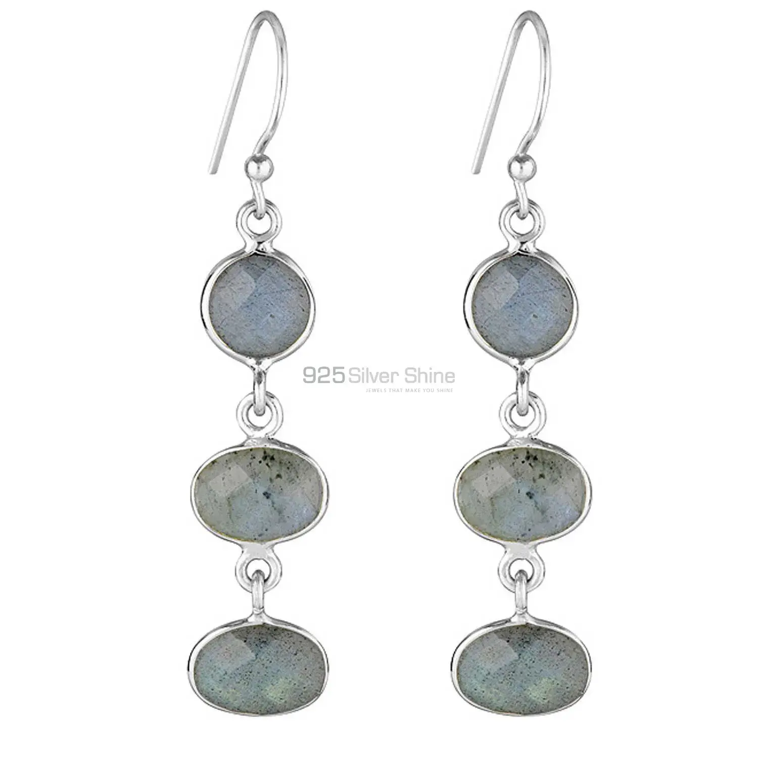 Semi Precious Labradorite Gemstone Earrings Wholesaler In 925 Sterling Silver Jewelry 925SE1868