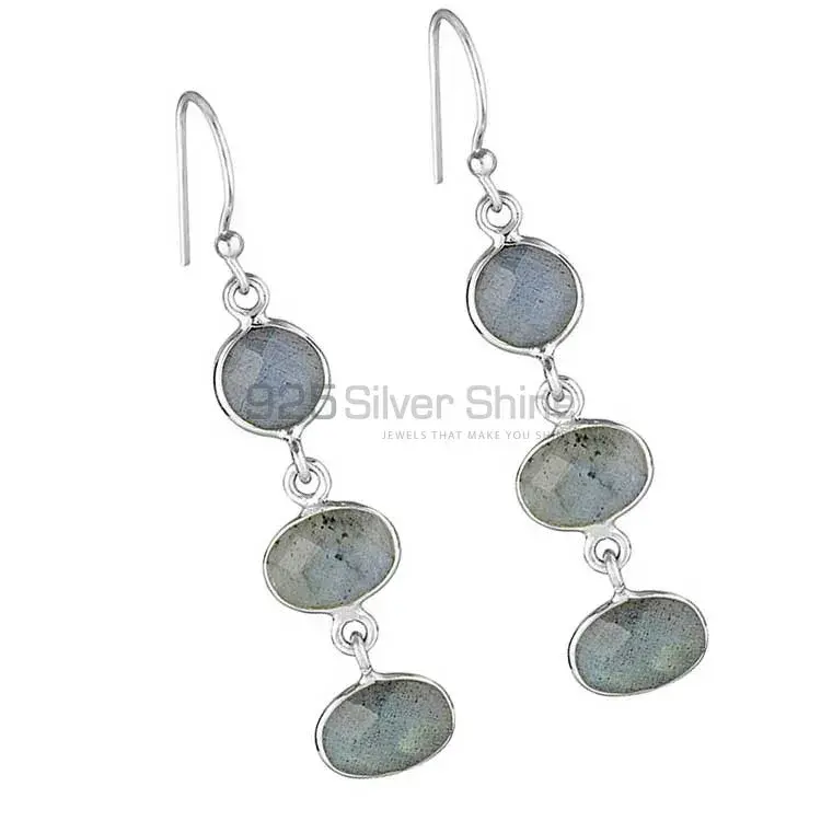 Semi Precious Labradorite Gemstone Earrings Wholesaler In 925 Sterling Silver Jewelry 925SE1868_0