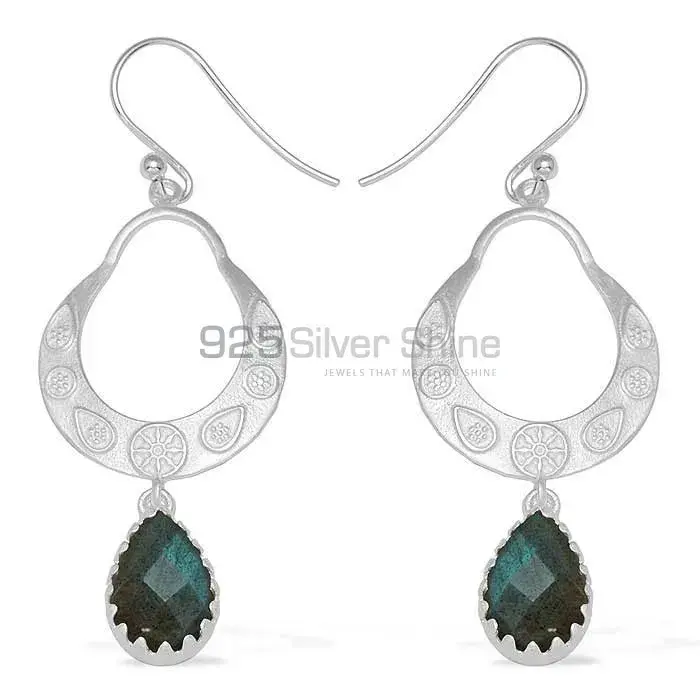 Semi Precious Labradorite Gemstone Earrings Exporters In 925 Sterling Silver Jewelry 925SE734