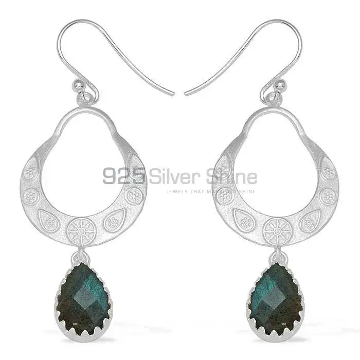 Semi Precious Labradorite Gemstone Earrings In 925 Sterling Silver Jewelry 925SE734_0