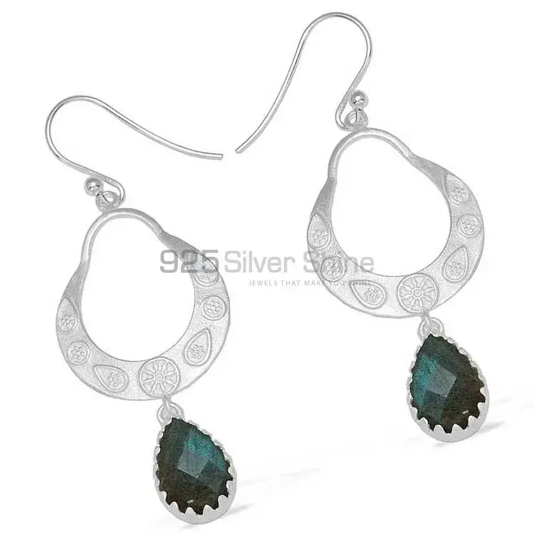 Semi Precious Labradorite Gemstone Earrings Exporters In 925 Sterling Silver Jewelry 925SE734_0
