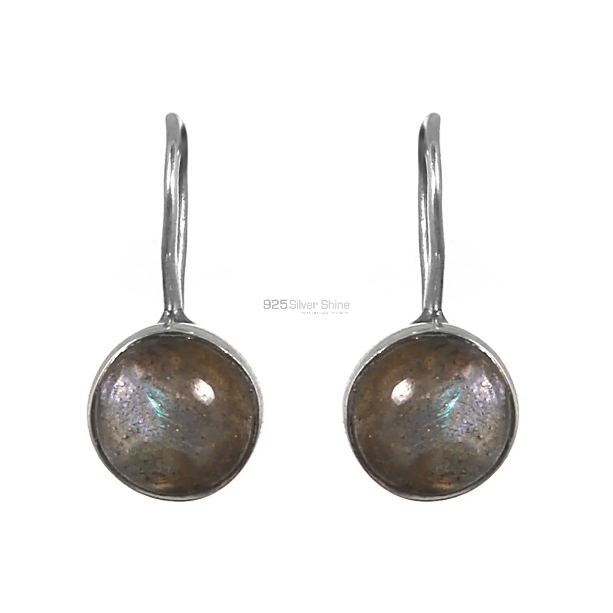 Semi Precious Labradorite Gemstone Earrings In 925 Sterling Silver 925SE230