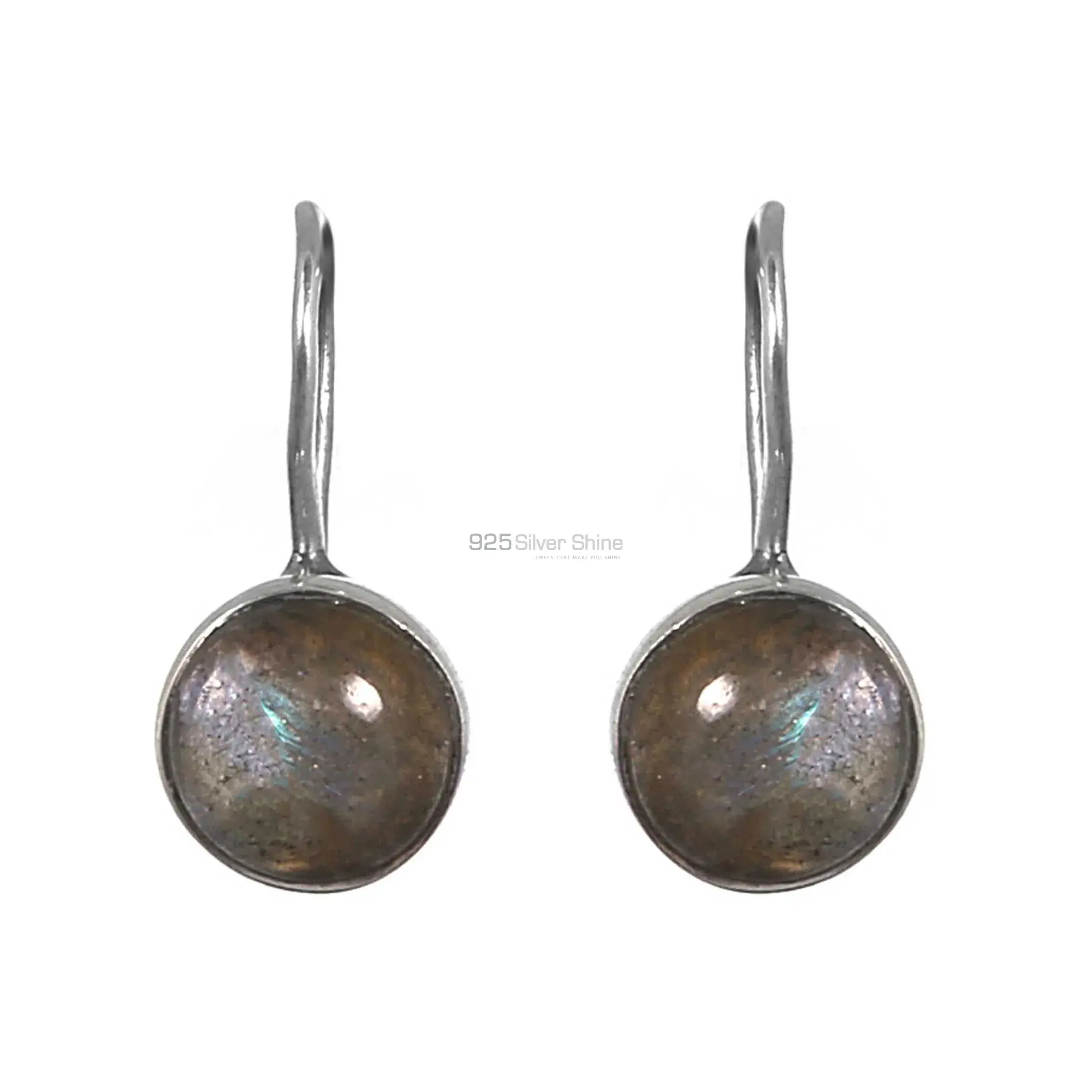 Semi Precious Labradorite Gemstone Earrings In 925 Sterling Silver 925SE230_0