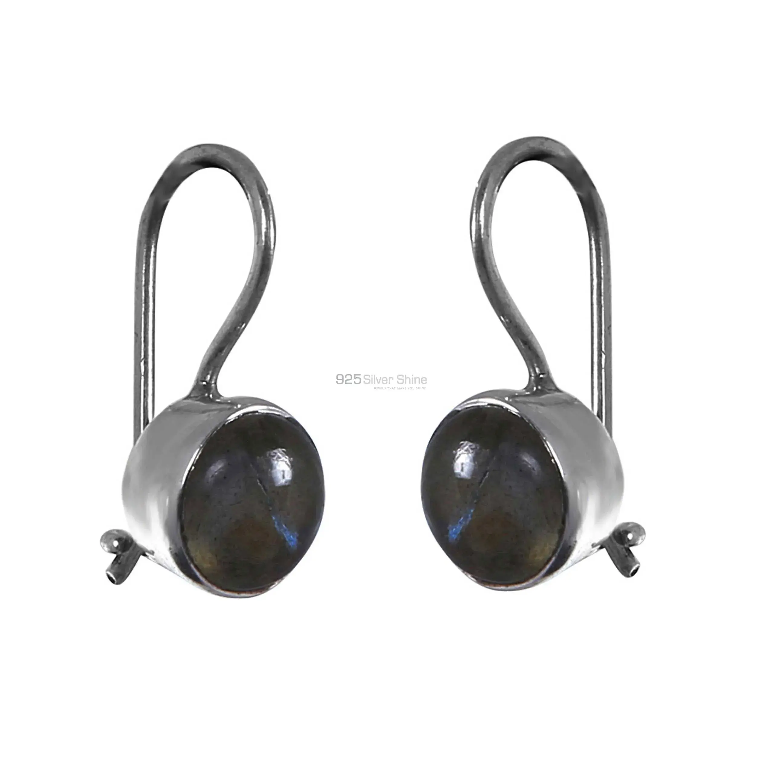 Semi Precious Labradorite Gemstone Earrings In 925 Sterling Silver 925SE230_0