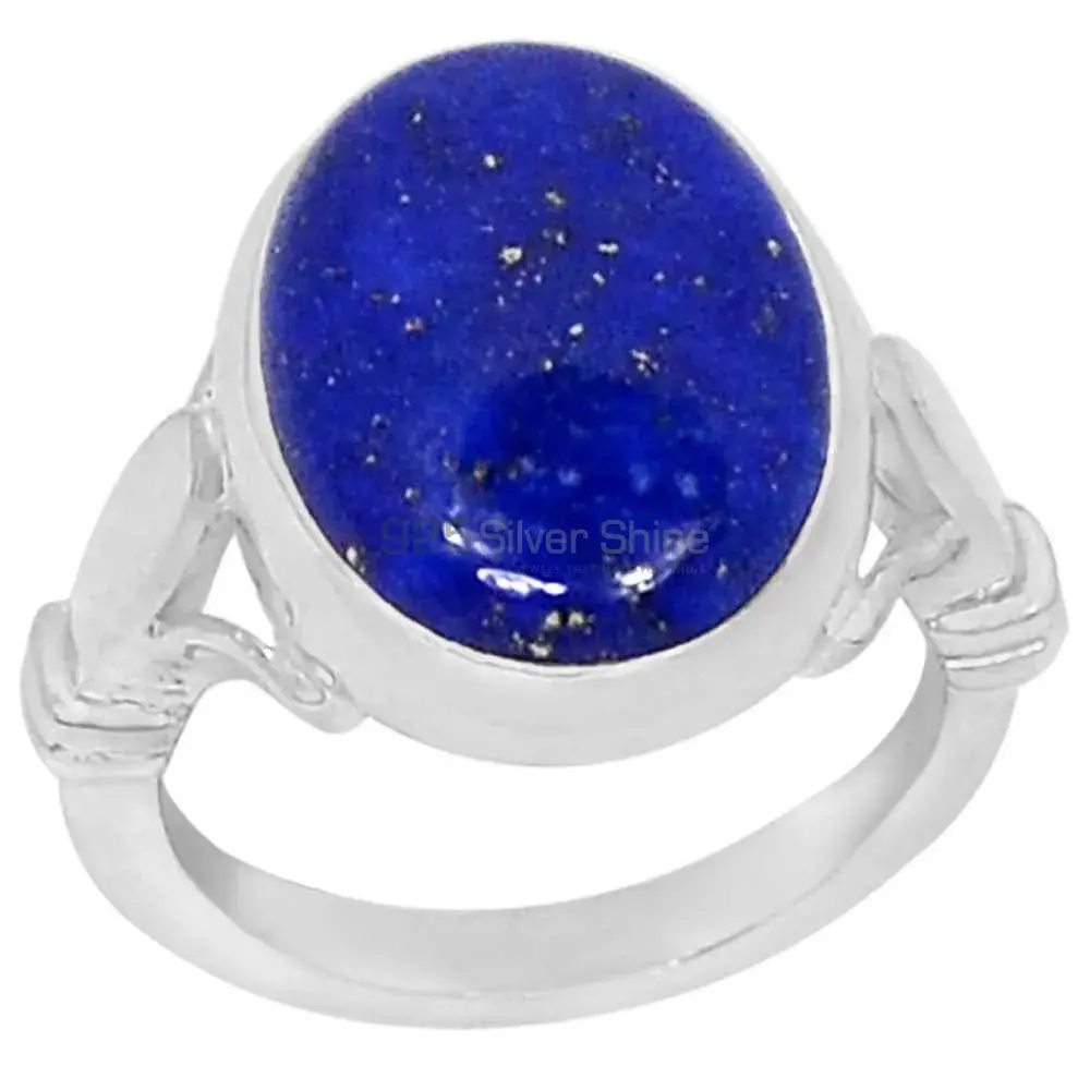 Semi Precious Lapis Gemstone Ring In 925 Solid Silver 925SR062-1