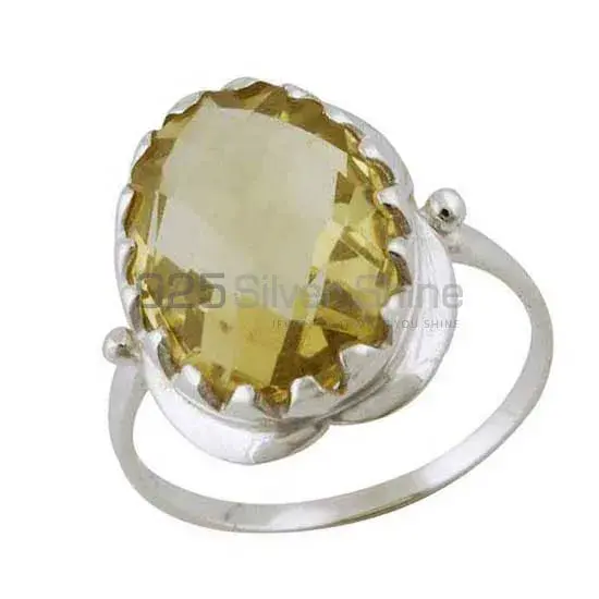 Semi Precious Lemon Quartz Gemstone Rings In 925 Sterling Silver Jewelry 925SR3387_1