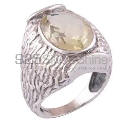 Semi Precious Lemon Quartz Gemstone Rings Wholesaler In 925 Sterling Silver Jewelry 925SR3539