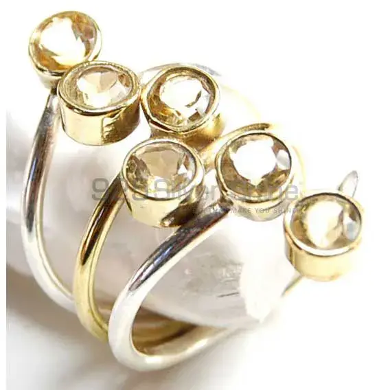 Semi Precious Lemon Topaz Gemstone Rings Manufacturer In 925 Sterling Silver Jewelry 925SR3705