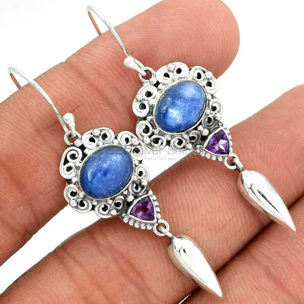 Semi Precious Multi Gemstone Earrings In Fine 925 Sterling Silver 925SE2425_1