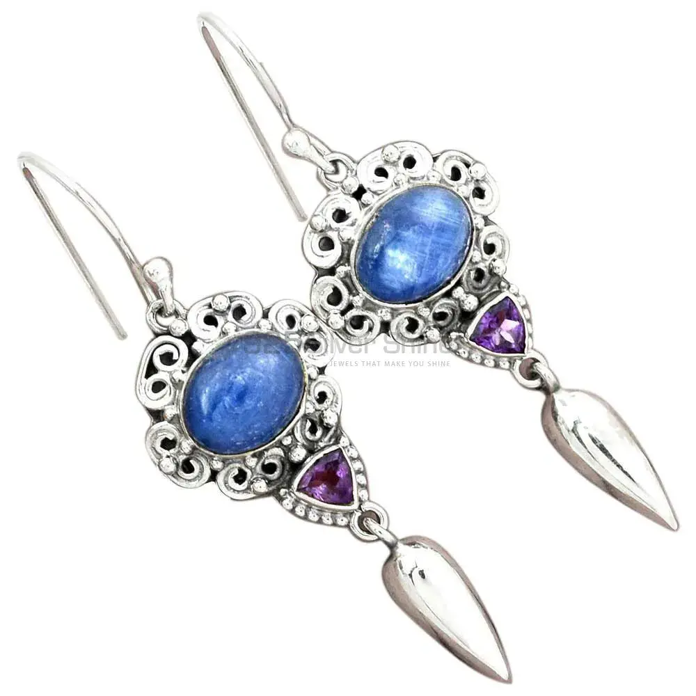 Semi Precious Multi Gemstone Earrings In Fine 925 Sterling Silver 925SE2425_1