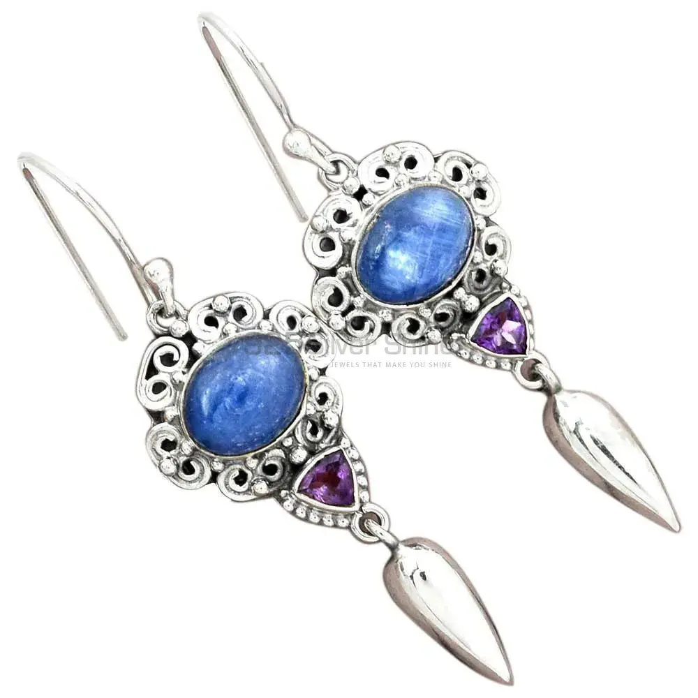 Semi Precious Multi Gemstone Earrings In Fine 925 Sterling Silver 925SE2425_2