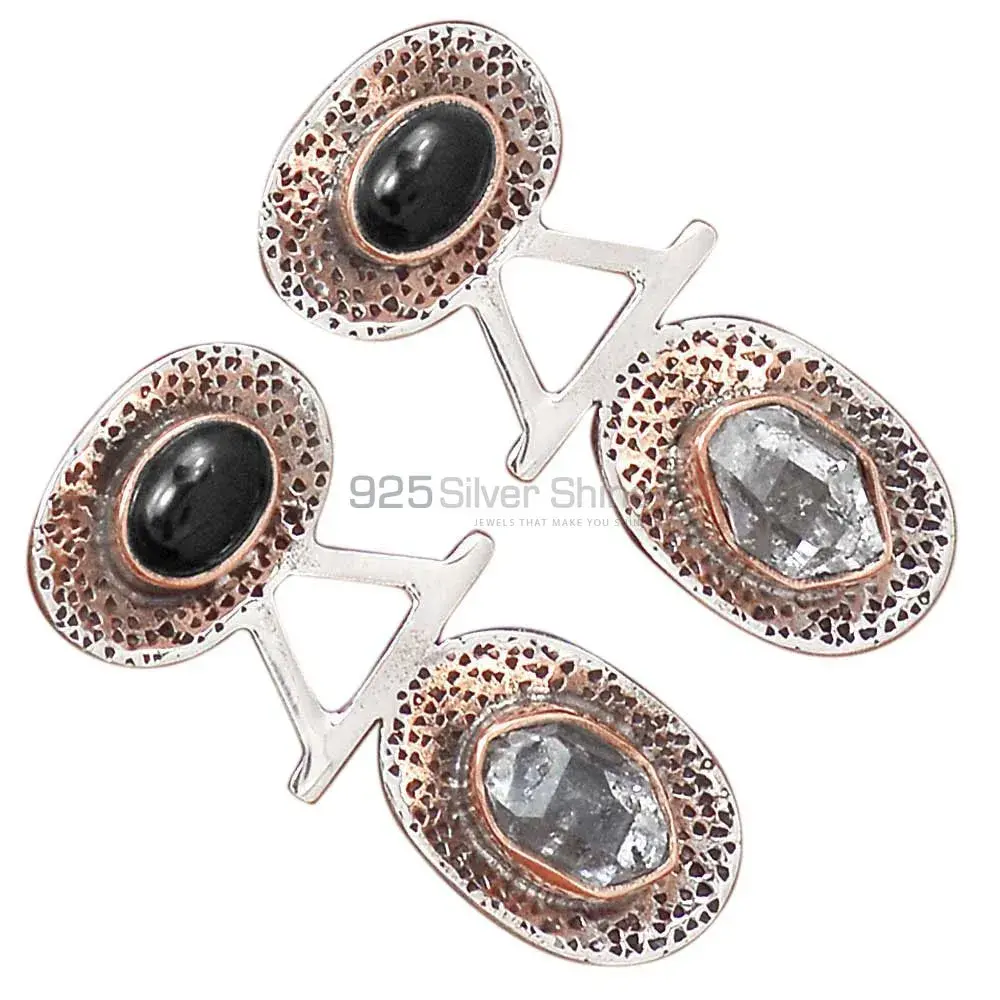 Semi Precious Multi Gemstone Earrings Manufacturer In 925 Sterling Silver Jewelry 925SE2136_1