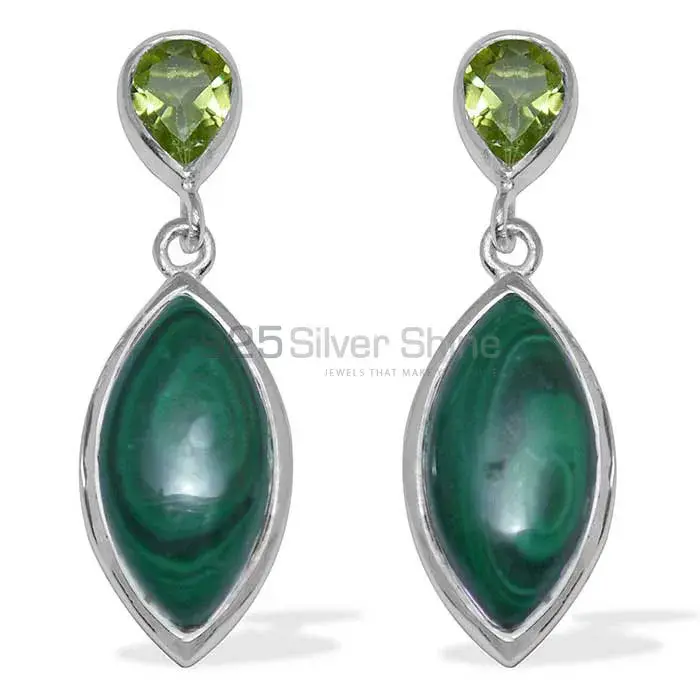 Semi Precious Multi Gemstone Earrings In 925 Sterling Silver Jewelry 925SE889_0