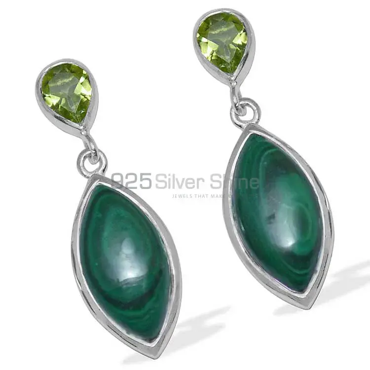 Semi Precious Multi Gemstone Earrings In 925 Sterling Silver Jewelry 925SE889_1