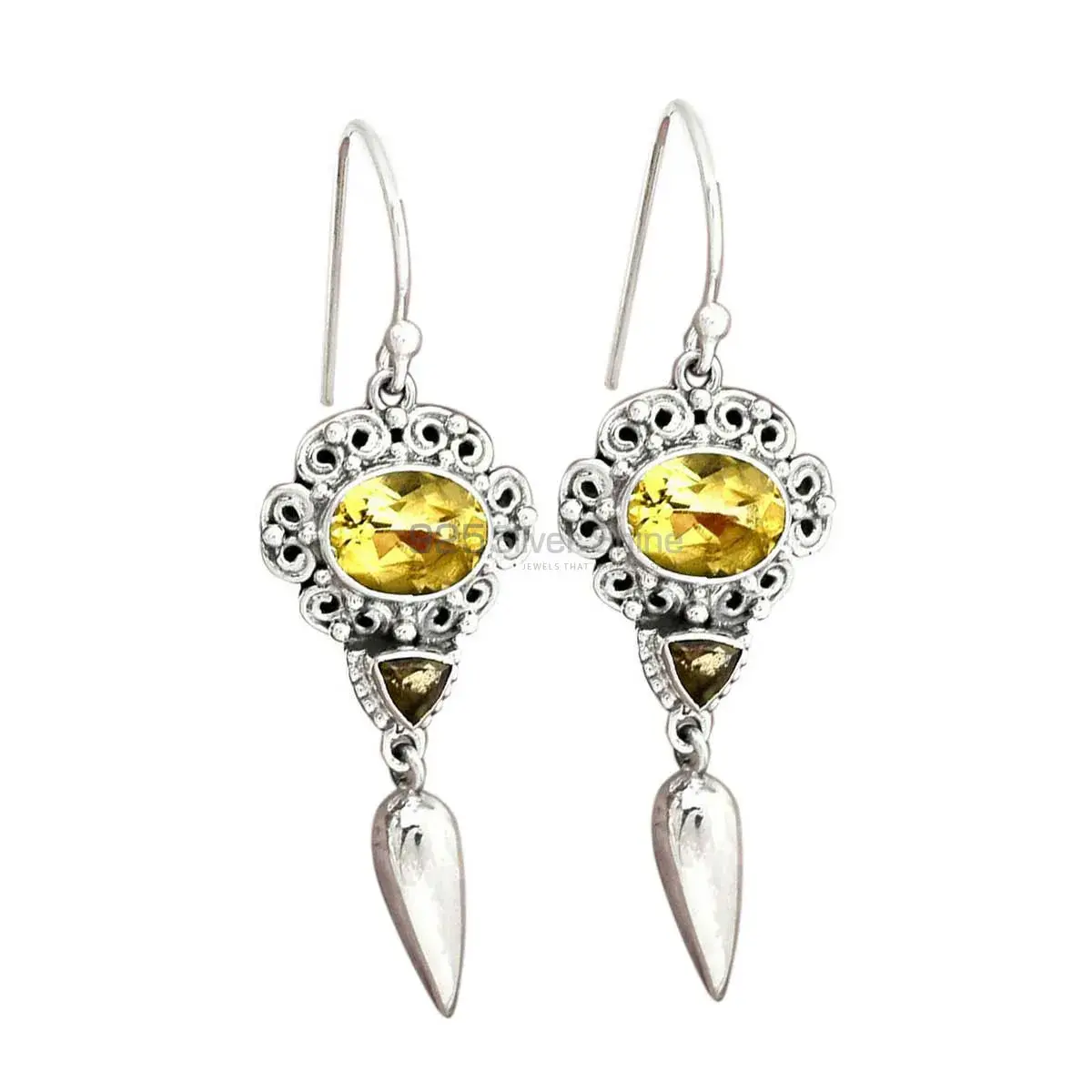 Semi Precious Multi Gemstone Earrings Wholesaler In 925 Sterling Silver Jewelry 925SE2443