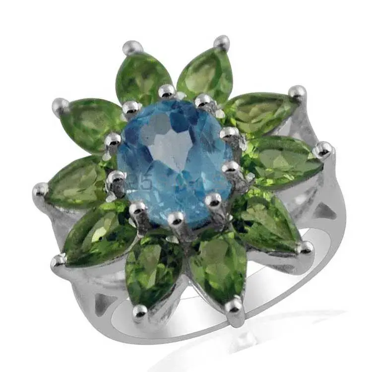 Semi Precious Multi Gemstone Rings In 925 Sterling Silver Jewelry 925SR1400_1