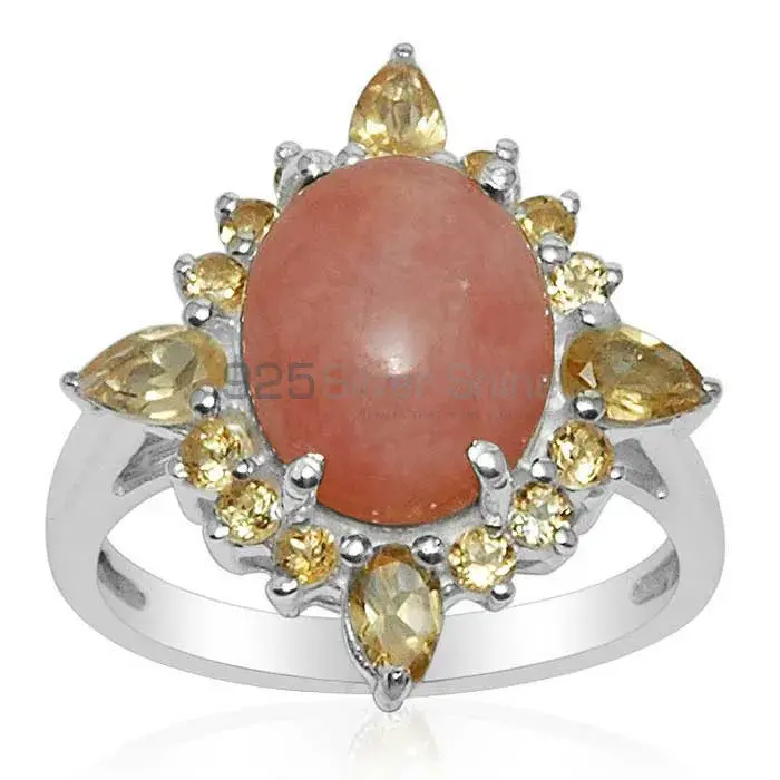 Semi Precious Multi Gemstone Rings Exporters In 925 Sterling Silver Jewelry 925SR1479