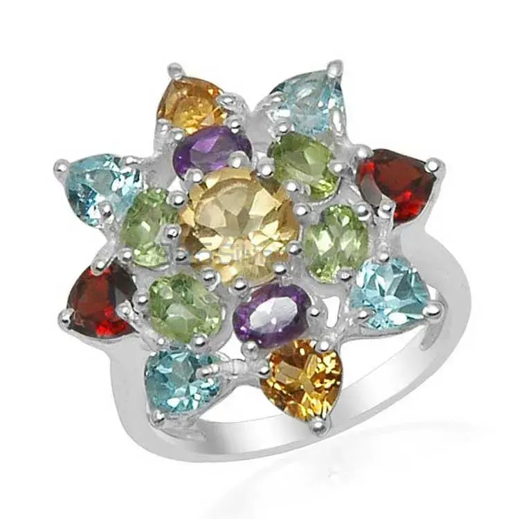 Semi Precious Multi Gemstone Rings In 925 Sterling Silver Jewelry 925SR1558_1