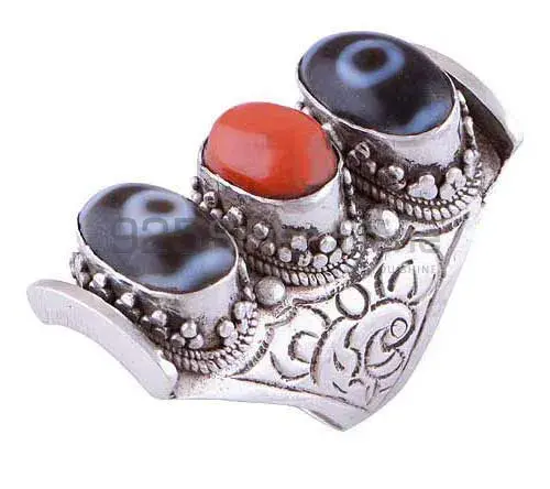 Semi Precious Multi Gemstone Rings Exporters In 925 Sterling Silver Jewelry 925SR2740