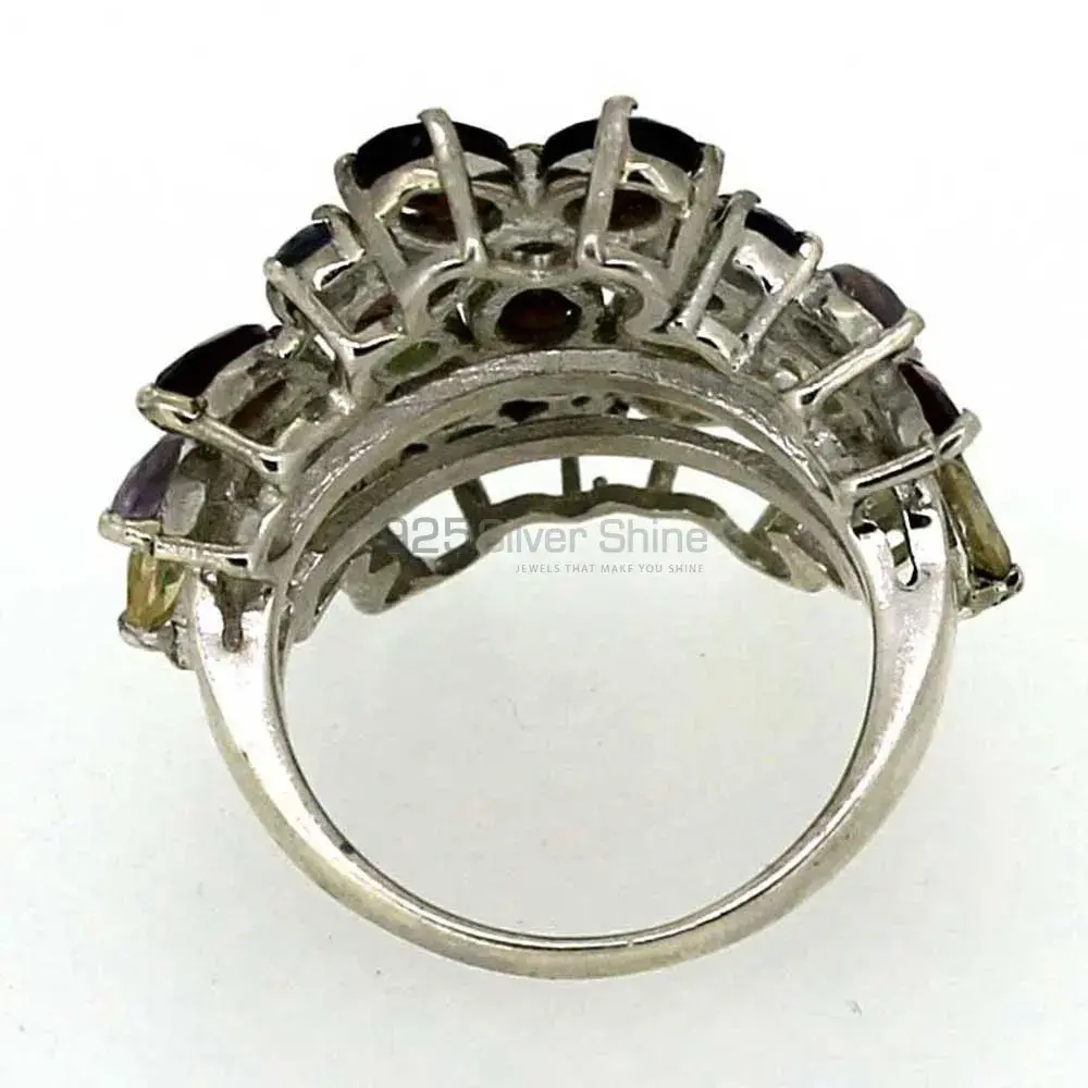 Semi Precious Multi Stone Gemstone Handmade Ring In 925 Solid Silver 925SR031-2_1