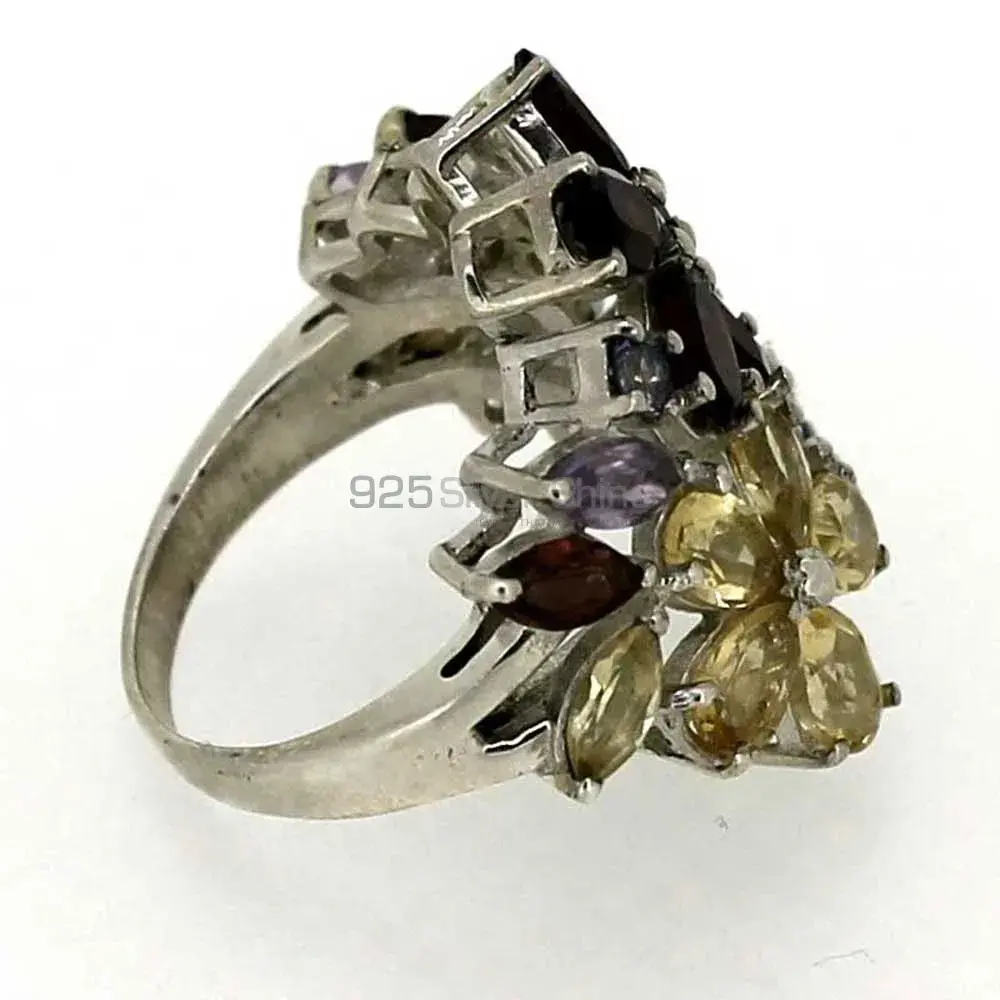 Semi Precious Multi Stone Gemstone Handmade Ring In 925 Solid Silver 925SR031-2_3