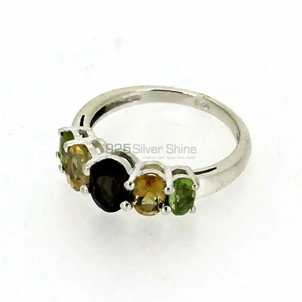 Semi Precious Multi Stone Gemstone Ring In 925 Silver 925SR08-1_1