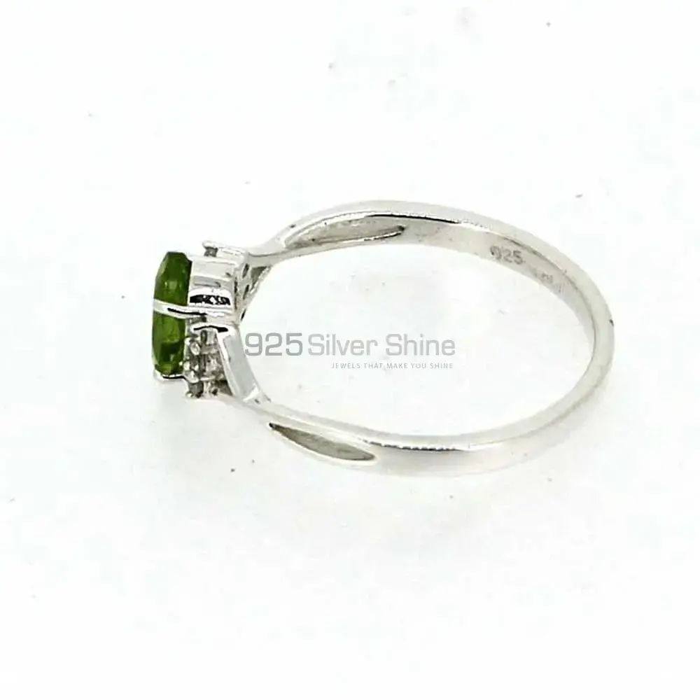 Natural Peridot Birthstone Silver Rings 925SR051-3_1