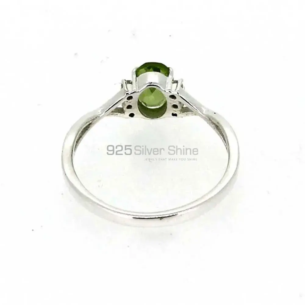 Natural Peridot Birthstone Silver Rings 925SR051-3_2