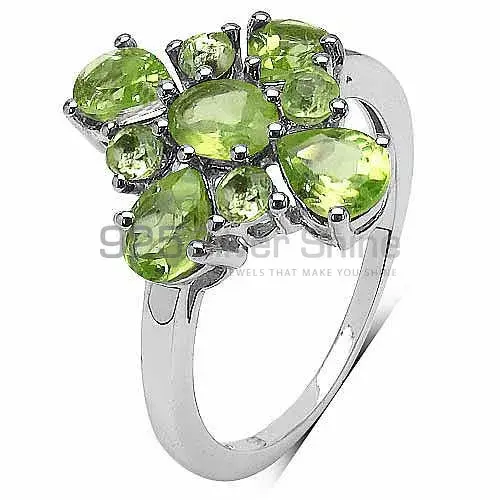 Semi Precious Peridot Gemstone Rings In 925 Sterling Silver 925SR3357