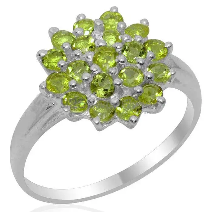 Semi Precious Peridot Gemstone Rings In Fine 925 Sterling Silver 925SR1838