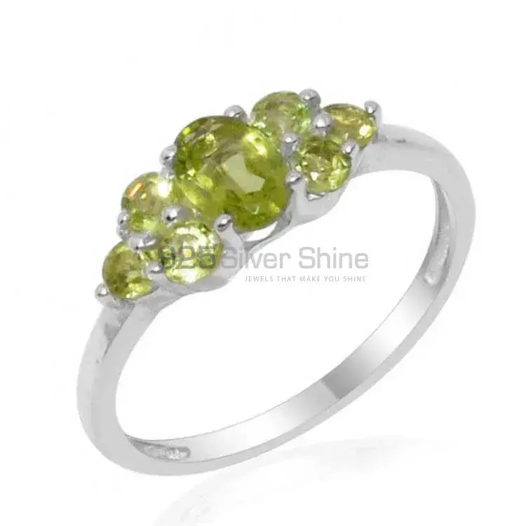 Semi Precious Peridot Gemstone Rings In Solid 925 Silver 925SR1768