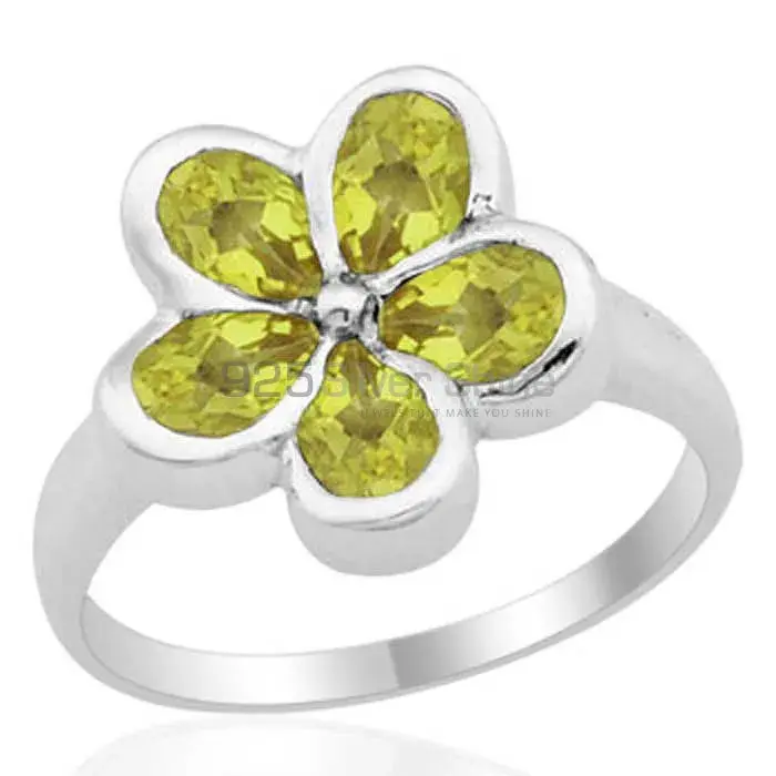 Semi Precious Peridot Gemstone Rings Manufacturer In 925 Sterling Silver Jewelry 925SR1798