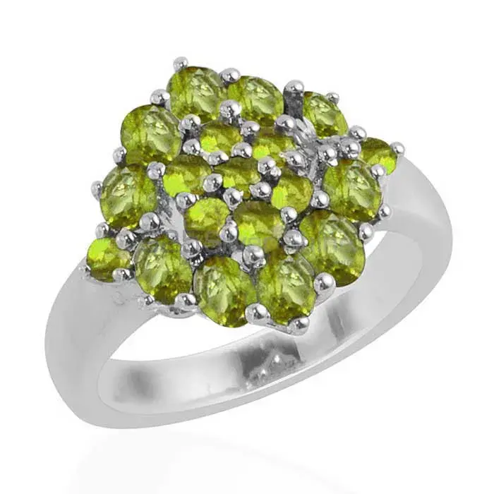 Semi Precious Peridot Gemstone Rings Suppliers In 925 Sterling Silver Jewelry 925SR1713