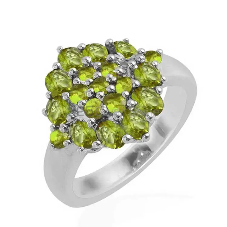 Semi Precious Peridot Gemstone Rings Suppliers In 925 Sterling Silver Jewelry 925SR1713_0