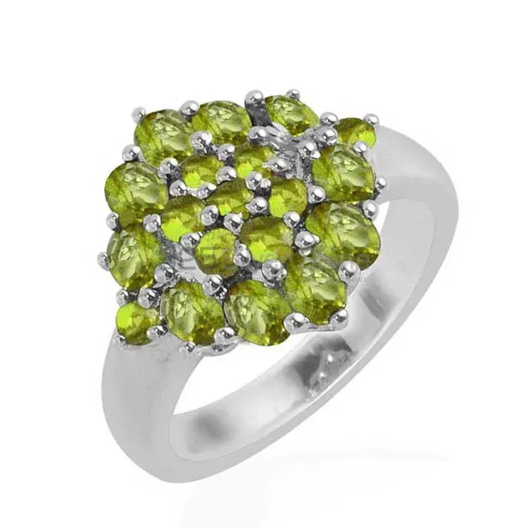 Semi Precious Peridot Gemstone Rings In 925 Sterling Silver Jewelry 925SR1713_1