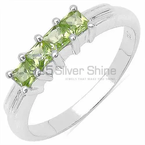 Natural Peridot Gemstone Rings In 925 Sterling Silver Jewelry 925SR3129