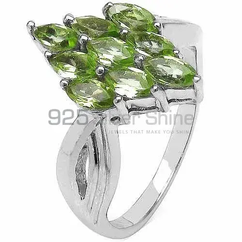 Semi Precious Peridot Gemstone Rings Wholesaler In 925 Sterling Silver Jewelry 925SR3381_0