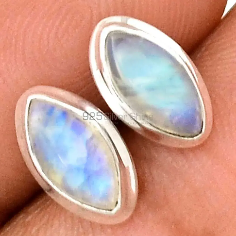 Semi Precious Rainbow Moonstone Earrings Exporters In 925 Sterling Silver Jewelry 925SE2291_0
