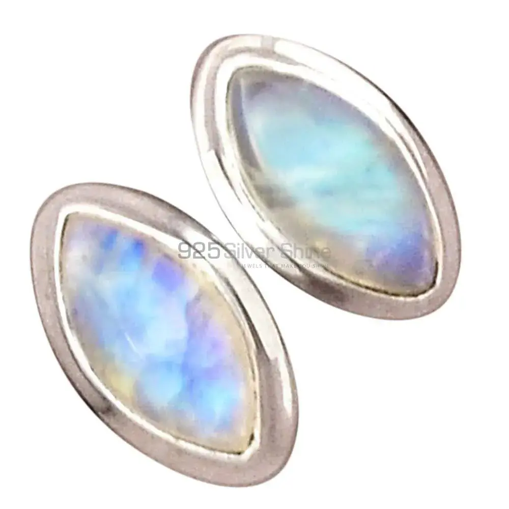 Semi Precious Rainbow Moonstone Earrings Exporters In 925 Sterling Silver Jewelry 925SE2291_1