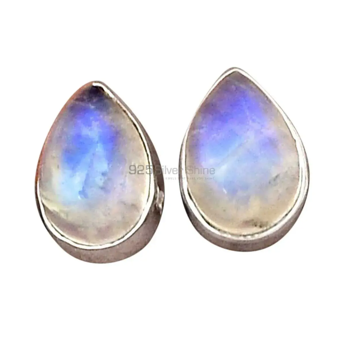 Semi Precious Rainbow Moonstone Earrings Exporters In 925 Sterling Silver Jewelry 925SE2291_2